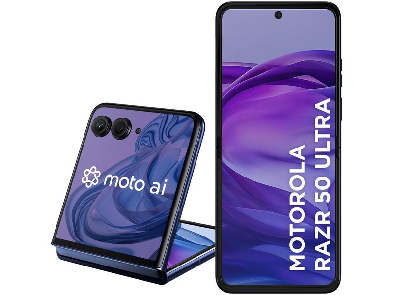 Smartphone Motorola Razr 50 Ultra 512GB Navy Blue 5G 12GB RAM 6,9